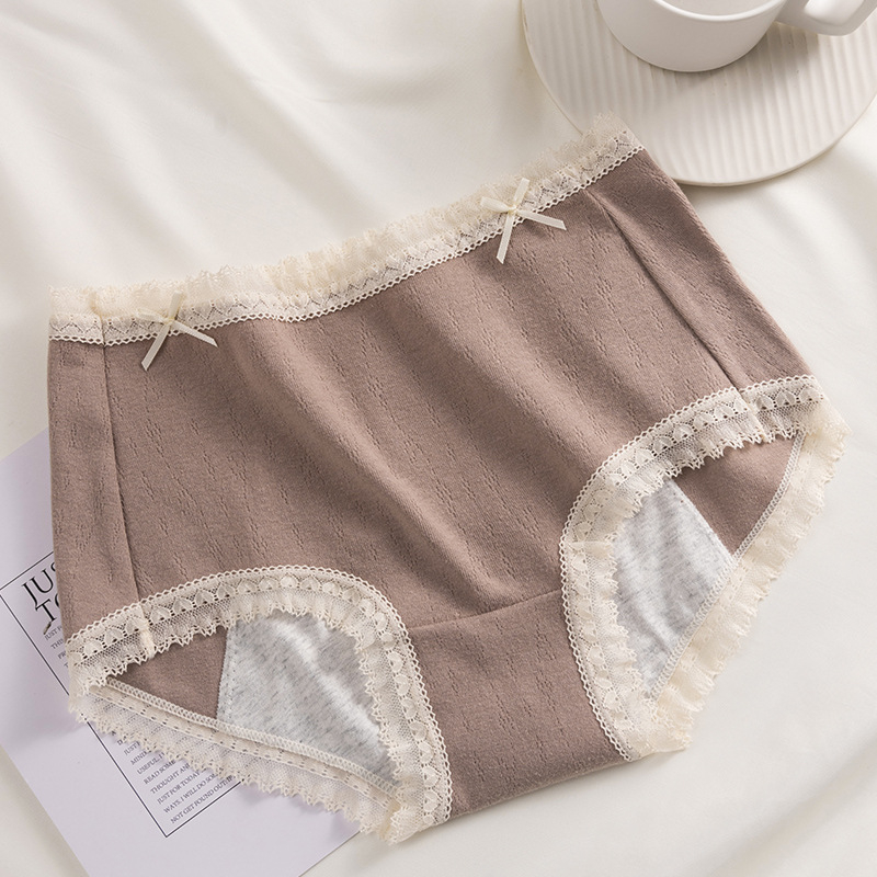 Ženske menstrualne gaćice od pamuka, tri sloja, srednji struk, glavni materijal: 97% pamuka