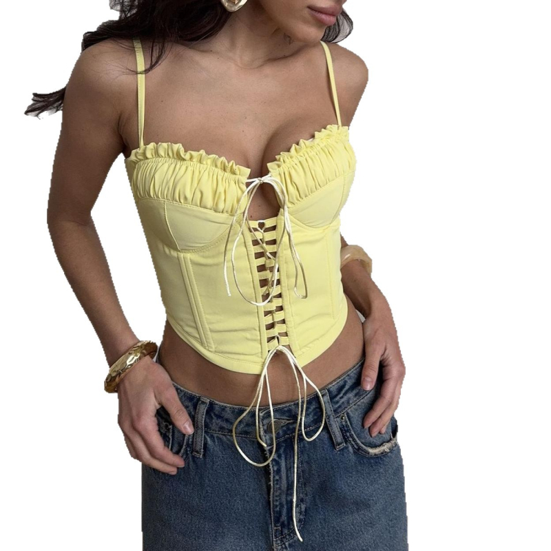 Camisole gotički street style, kratka dužina, poliester 95%+, elastan do 30%, dvostruke naramenice, rastezljivo