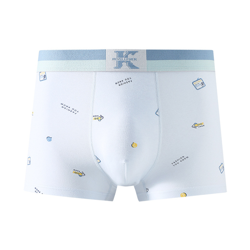 Muške boxerice od čiste pamuka, antibakterijske i prozračne, glavna tkanina: pamuk s combom, podstava u predjelu prepona: pamuk, srednja visina pojasa, ravna tkanina