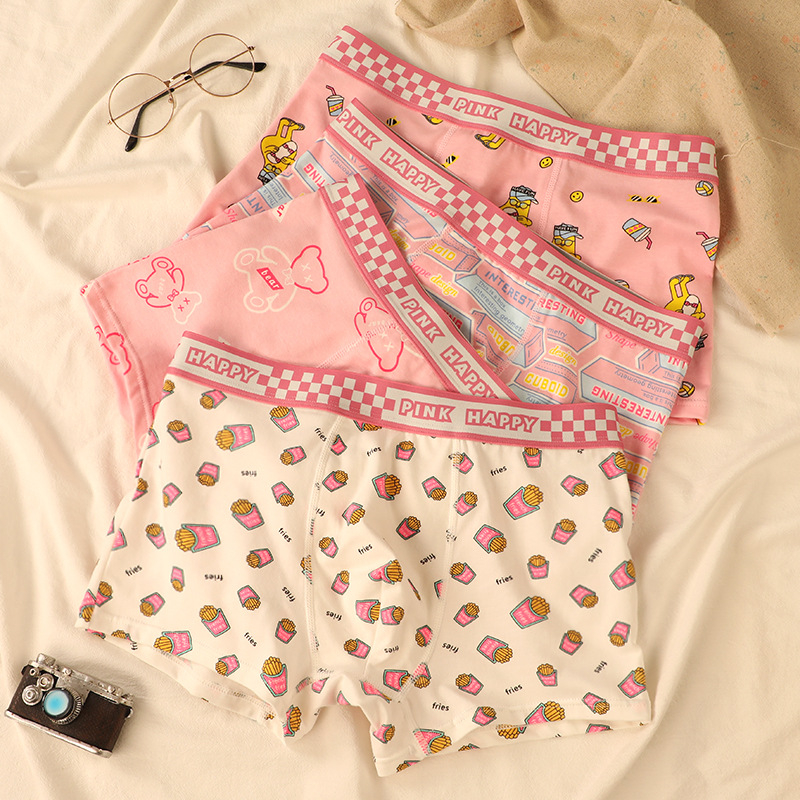 Férfi boxeralsó fésült pamutból 40s, lélegző és antibakteriális, középmagas derekú, mintázat állat/animés