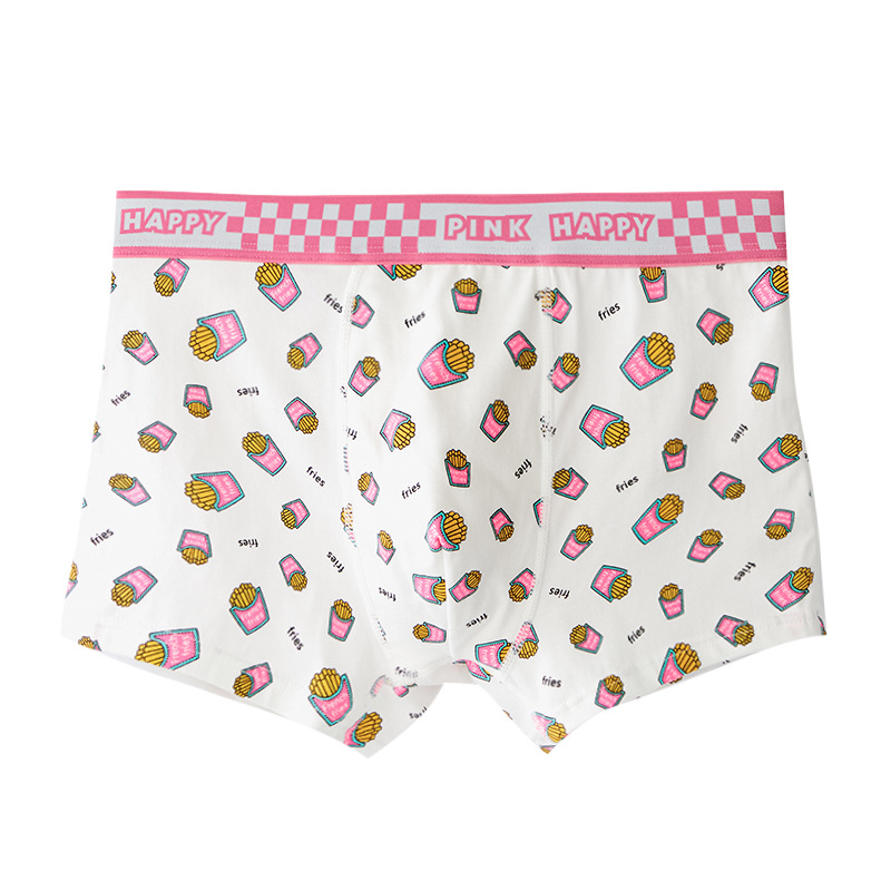 Férfi boxeralsó fésült pamutból 40s, lélegző és antibakteriális, középmagas derekú, mintázat állat/animés