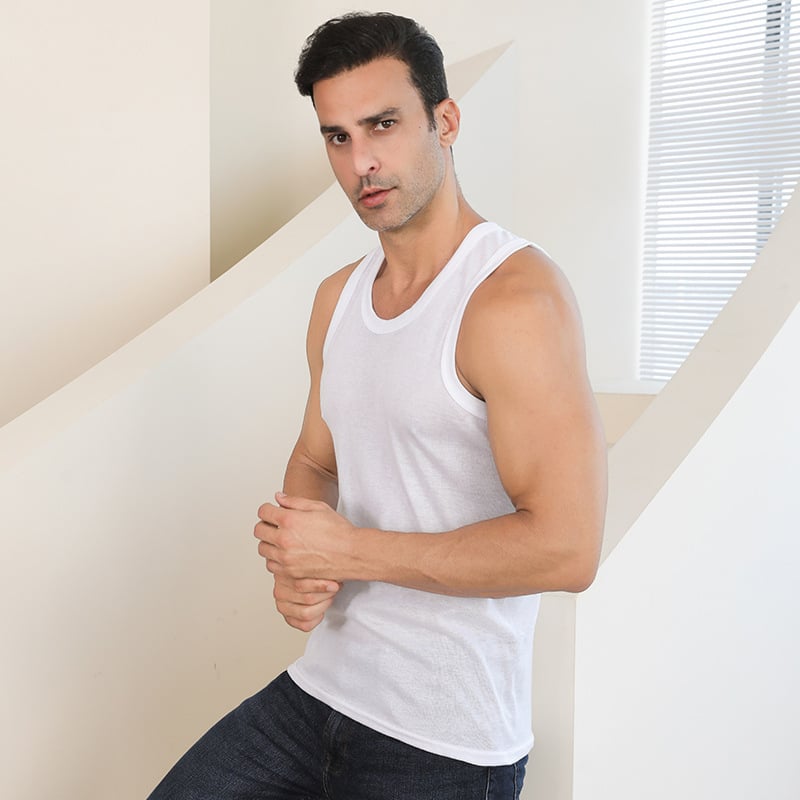 Ujjatlan sport mellény, 100% poliészter, kerek nyak, gyorsan száradó, nyári viselet