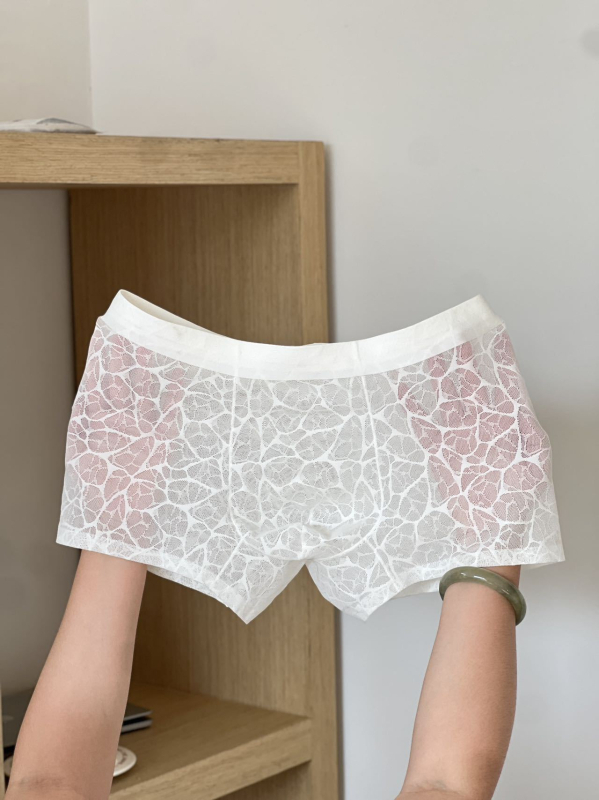 Muške prozračne šorceve od najlona s leopard uzorkom jacquard, srednji pojas, podstava 70–80% najlona
