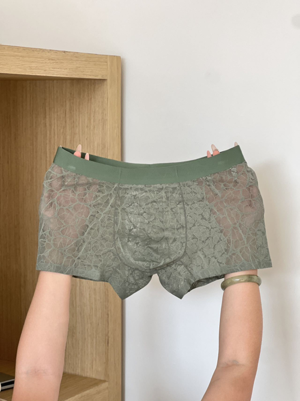 Muške prozračne šorceve od najlona s leopard uzorkom jacquard, srednji pojas, podstava 70–80% najlona