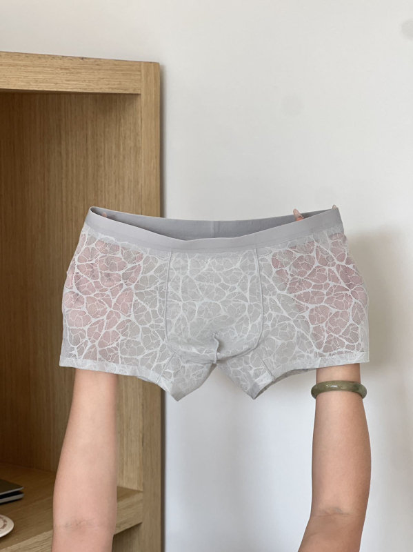 Muške prozračne šorceve od najlona s leopard uzorkom jacquard, srednji pojas, podstava 70–80% najlona