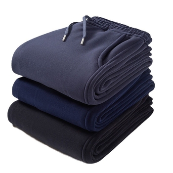 Vyriniai sportiniai keliai iš poliesterio su storesniu flisu, vidurio juosta, tiesus kirpimas, žiemai