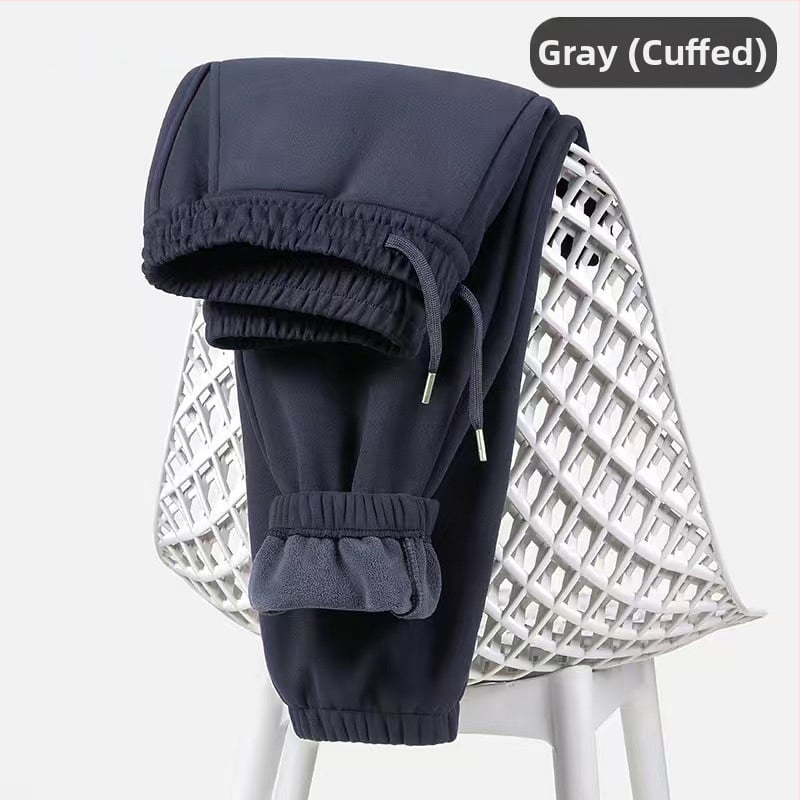 Vyriniai sportiniai keliai iš poliesterio su storesniu flisu, vidurio juosta, tiesus kirpimas, žiemai