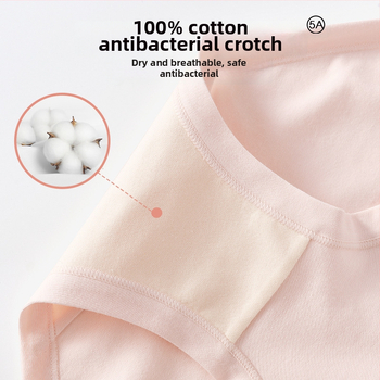 Žensko pamučno donje rublje, antibakterijsko, srednje visoki struk, jednofarben model, glavni materijal 95–100% pamuk, podstava intimne zone 100% pamuk