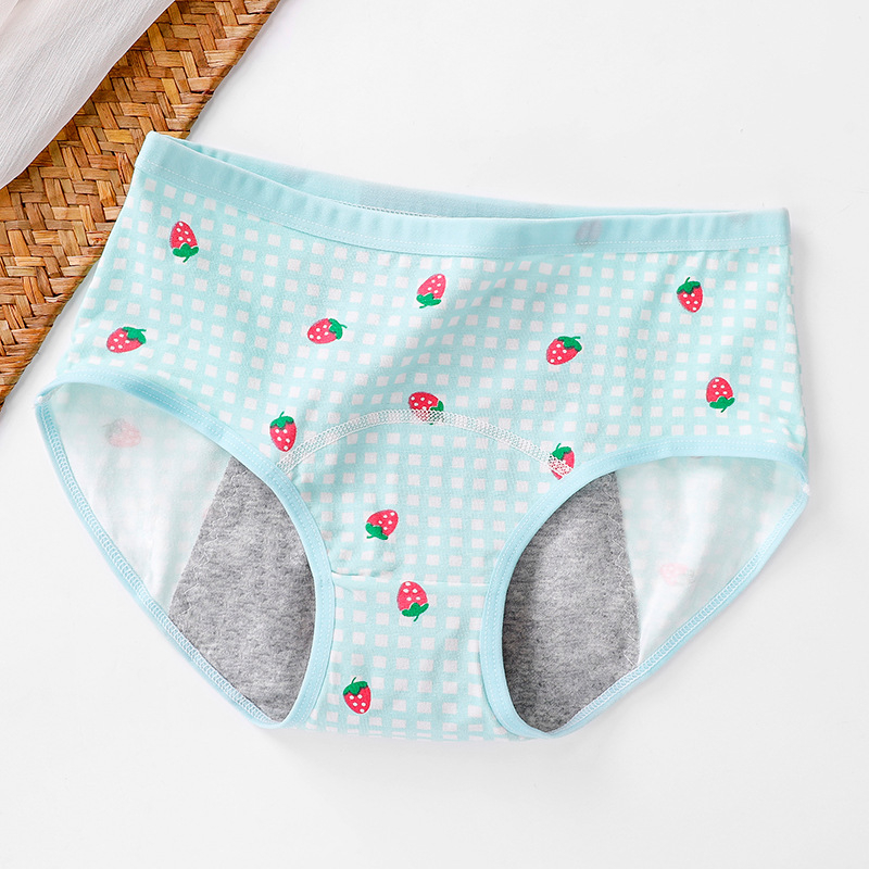 Djevojčice menstrualne gaćice, 95% pamuk, 95% pamuk podstava, srednji pojas, prozračnost, antibakterijske i nepropusne.
