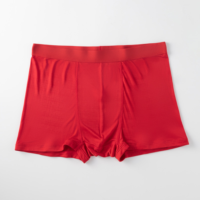 Muške bokserice od Mulberry svile, prozračne, srednji pojas, pleteni, jednofarbni uzorak