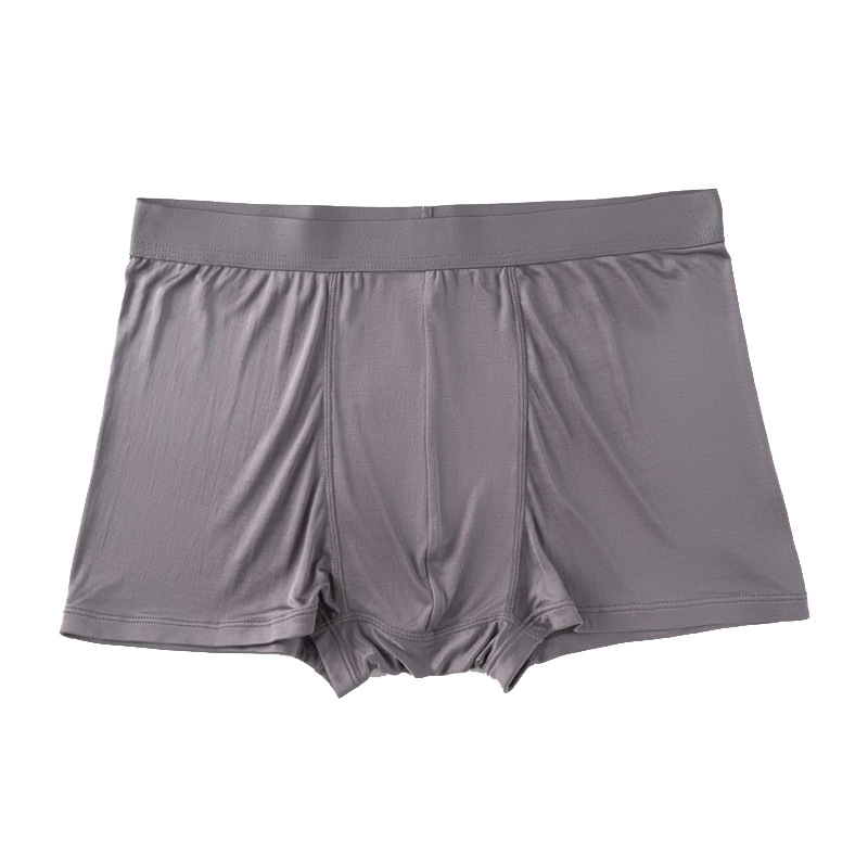 Muške bokserice od Mulberry svile, prozračne, srednji pojas, pleteni, jednofarbni uzorak