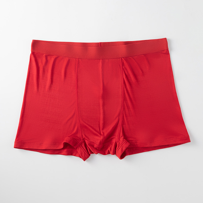 Muške bokserice od Mulberry svile, prozračne, srednji pojas, pleteni, jednofarbni uzorak