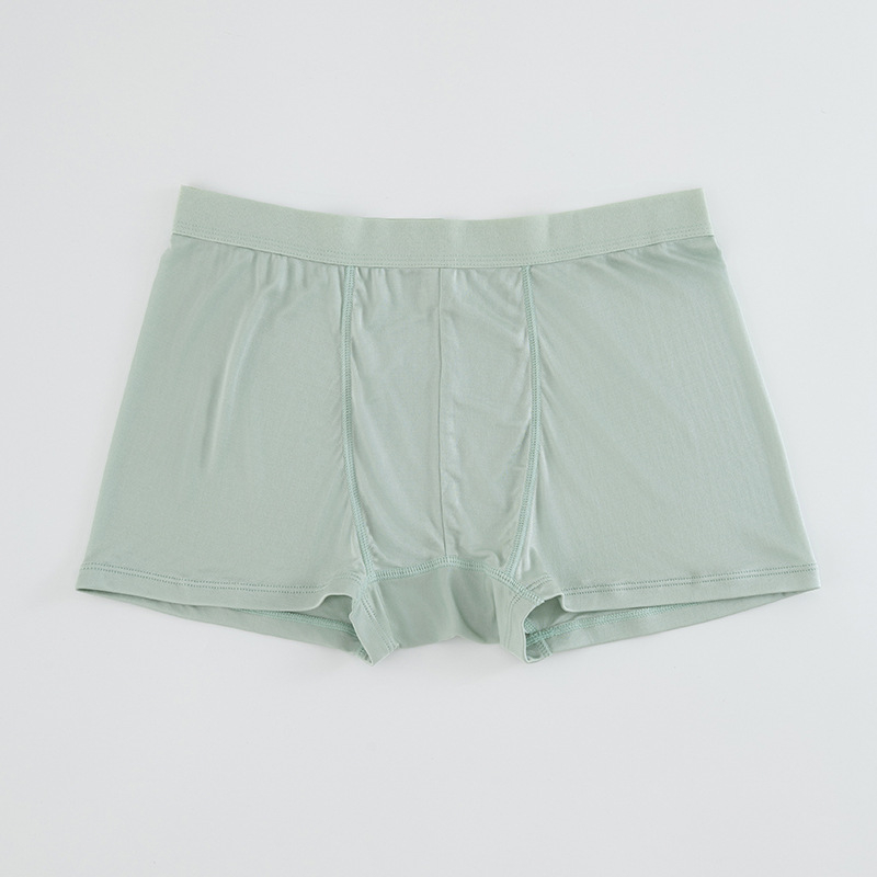 Muške bokserice od Mulberry svile, prozračne, srednji pojas, pleteni, jednofarbni uzorak