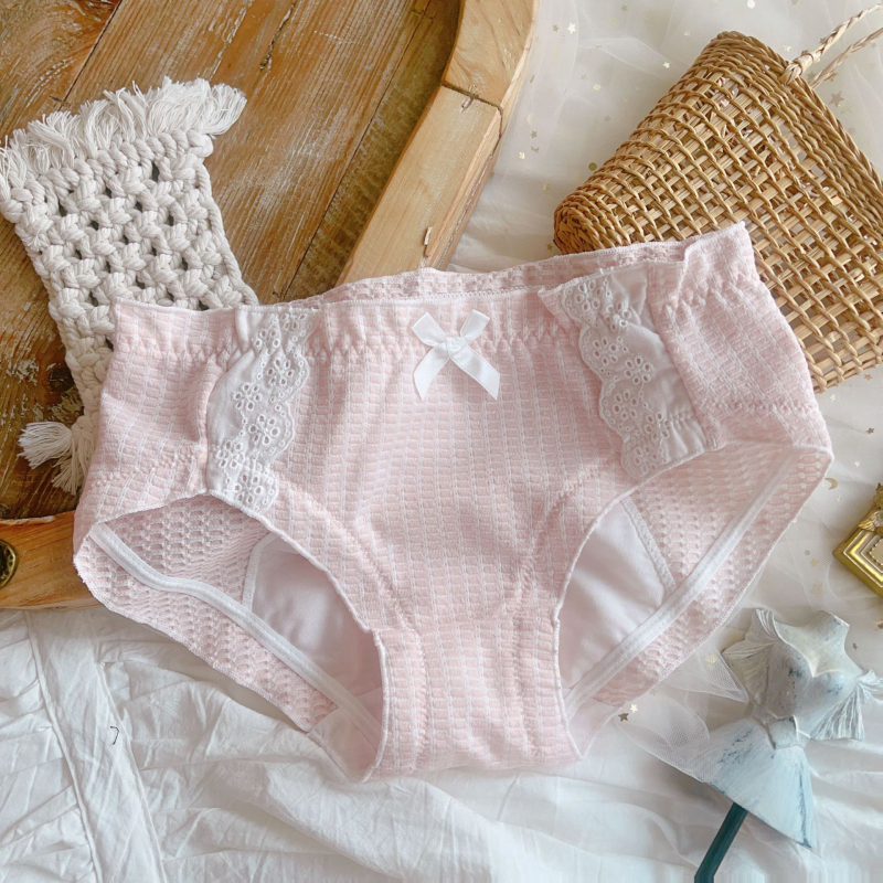 Dugotrajne menstrualne gaćice od pamuka s retro kariranim uzorkom, prozračné i nepropusne za noćnu upotrebu