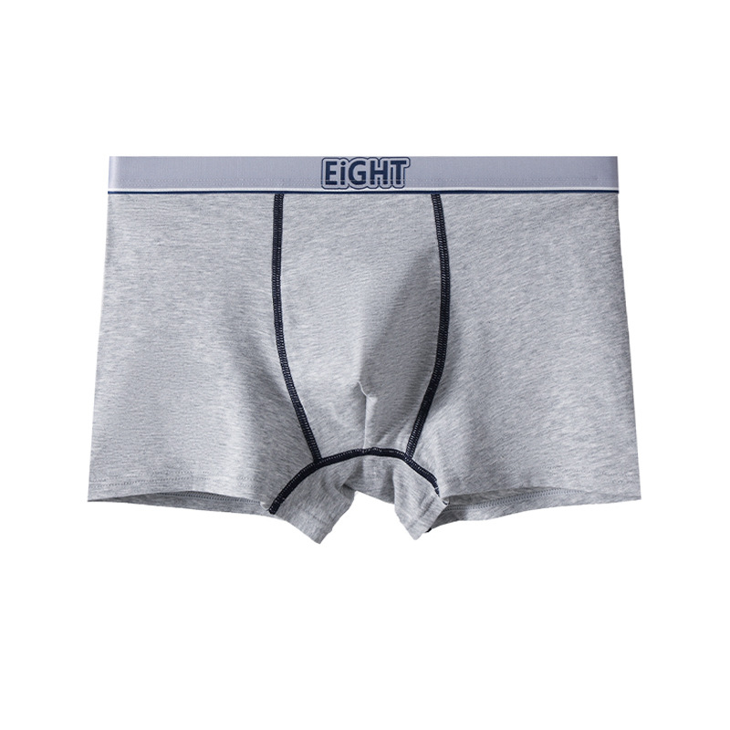 Tinédzser fiúknak boxeralsó, pamut, gyorsan száradó, varrás nélküli, középmagas derék