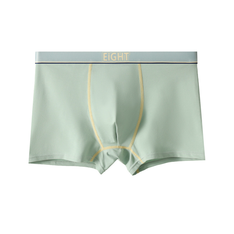 Tinédzser fiúknak boxeralsó, pamut, gyorsan száradó, varrás nélküli, középmagas derék