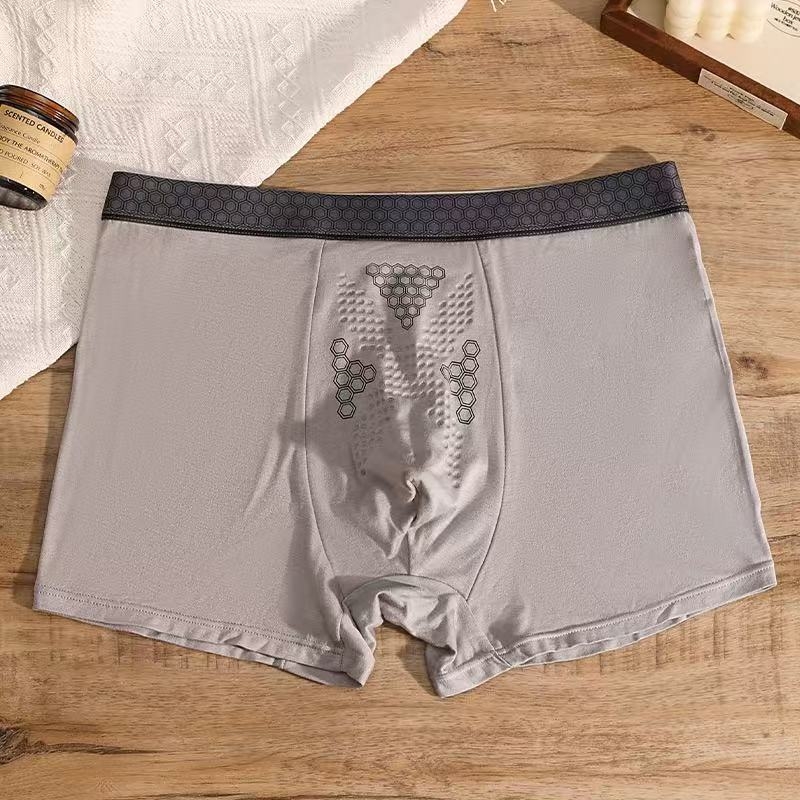 Ανδρικά boxer briefs από Modal με κυψελοειδή υφή, αναπνέουν, αντιβακτηριακά, γρήγορο στέγνωμα, μεσαίο ύψος μέσης.