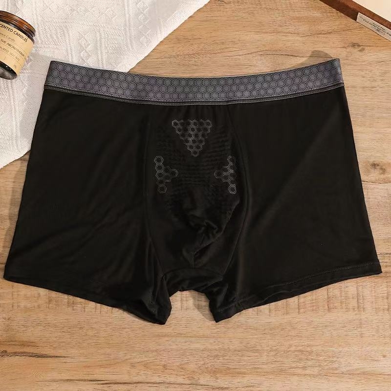Ανδρικά boxer briefs από Modal με κυψελοειδή υφή, αναπνέουν, αντιβακτηριακά, γρήγορο στέγνωμα, μεσαίο ύψος μέσης.