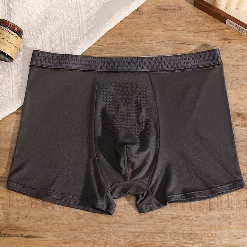 Ανδρικά boxer briefs από Modal με κυψελοειδή υφή, αναπνέουν, αντιβακτηριακά, γρήγορο στέγνωμα, μεσαίο ύψος μέσης.
