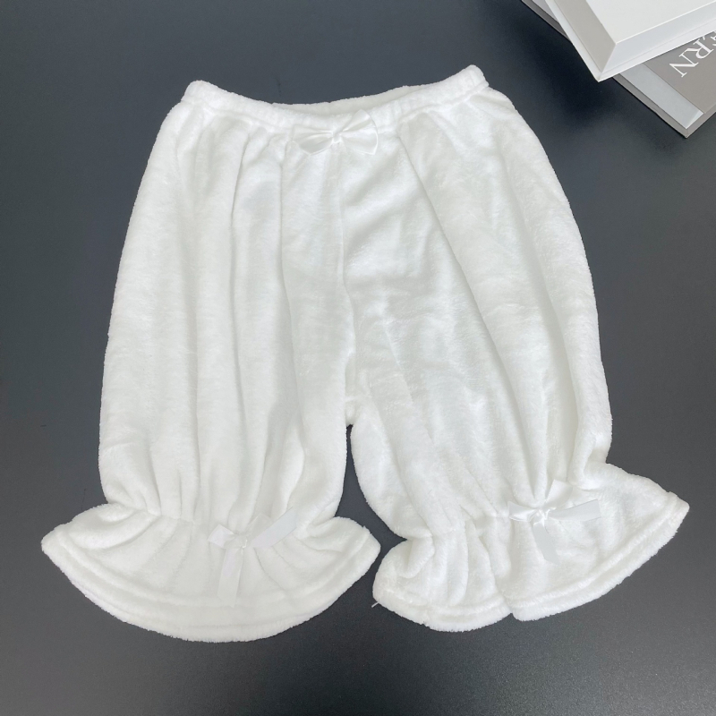 Ženske Lolita legice s flis podstavom, Lantern stil širokih nogavica, zimska toplina, neproziran