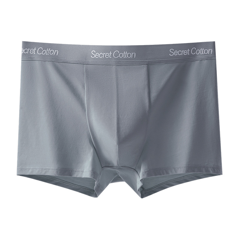 Muške pamučne bokserice, prozračne i antibakterijske, 100% pamuk, srednji pojas, jednobojne
