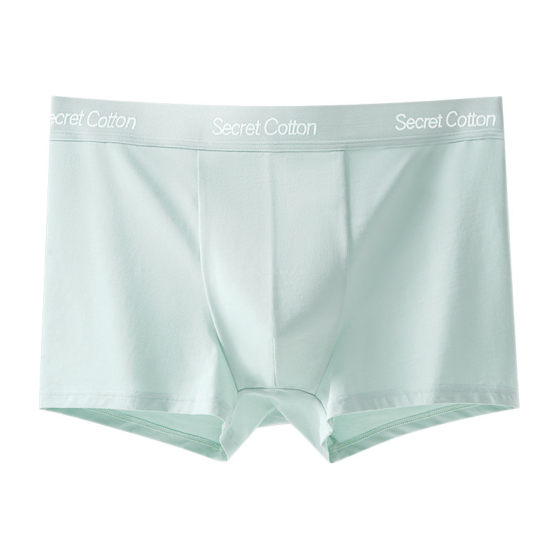Muške pamučne bokserice, prozračne i antibakterijske, 100% pamuk, srednji pojas, jednobojne