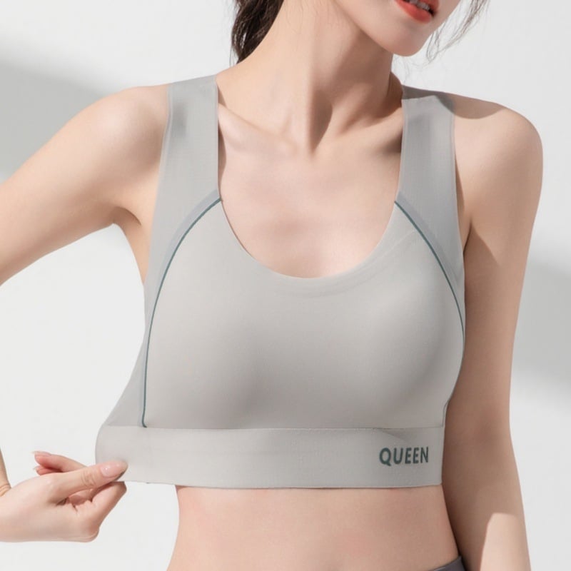 спортен сутиен за бягане, удароустойчив, висок интензитет, интегрирана фиксирана чашка, двойни презрамки