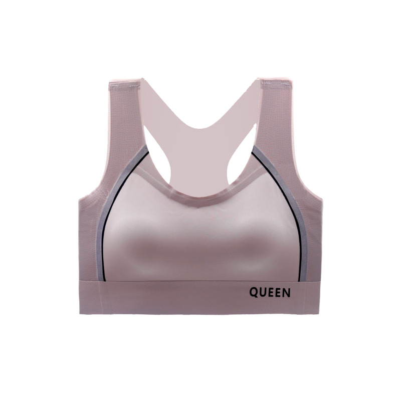 спортен сутиен за бягане, удароустойчив, висок интензитет, интегрирана фиксирана чашка, двойни презрамки