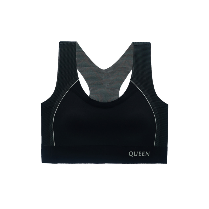 спортен сутиен за бягане, удароустойчив, висок интензитет, интегрирана фиксирана чашка, двойни презрамки