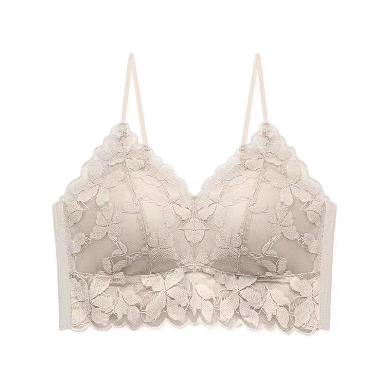 Nėriniuota viršutinė liemenėlė su įdėklu į krūtinę, pilnas puodelis, formuojamas puodelis su kempine, fiksuotos dvigubos petnešos