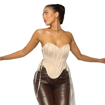 Γυναικείο φόρεμα χωρίς τιράντες, εφαρμοστό, Slim έκδοση, Ultra-short μήκος ≤40 cm, Πολυεστέρας 90–95%, Ελαστάνη ≤30%