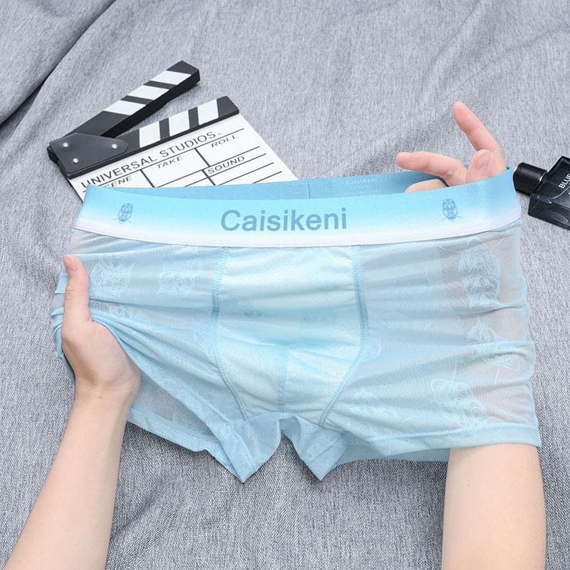 Muške bokserice Ice Silk, prozračne i ultra-tanke, s jacquard mrežom