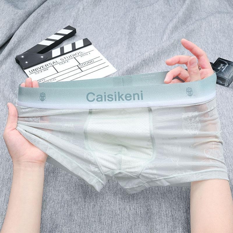 Muške bokserice Ice Silk, prozračne i ultra-tanke, s jacquard mrežom