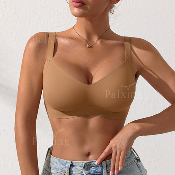 Bešavne grudnjice s Ice Silk, bez žice, Push-Up, 3/4 košarice, bočna podrška, prozračna i udobna