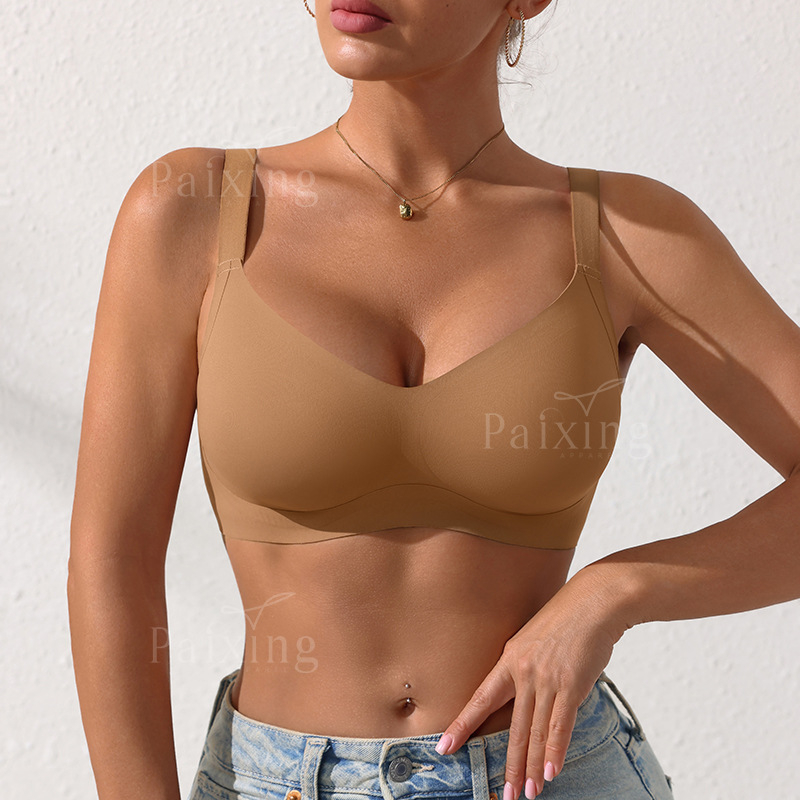 Bešavne grudnjice s Ice Silk, bez žice, Push-Up, 3/4 košarice, bočna podrška, prozračna i udobna