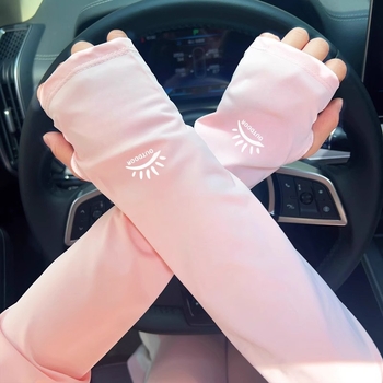 Летни ръкави от ice silk за шофиране и защита от слънцето, тънки и свободни; дамски за колоездене; 81–95% полиестер, спандекс ≤10%, стил: модерен градски, сезон: лято 2025