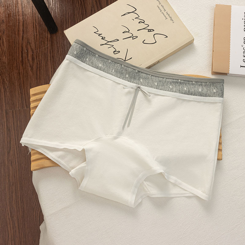 Matcha Girl ženske bokserice od pamuka, prozračne udobne, antibakterijska podstava u preponama, srednji pojas, uzorak mašna