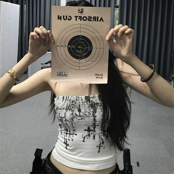 Τοπ χωρίς τιράντες με εκτύπωση – στενή εφαρμογή, πολυεστέρας 50–70%