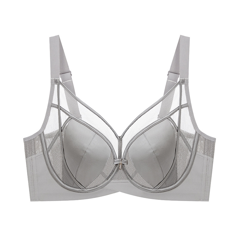Несформени чашки, дизайн „уши на зайче“, мрежов найлонов сутиен, подплата модал, меко поддържане, дишащ, задно закопчаване с четири реда куки
