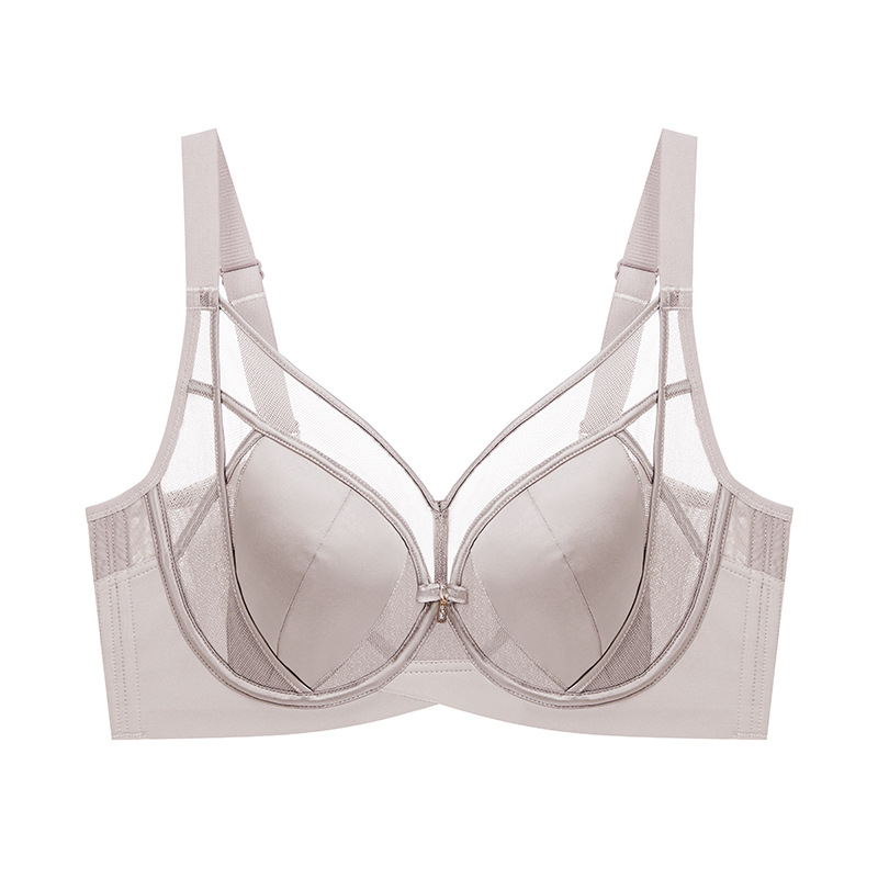 Несформени чашки, дизайн „уши на зайче“, мрежов найлонов сутиен, подплата модал, меко поддържане, дишащ, задно закопчаване с четири реда куки