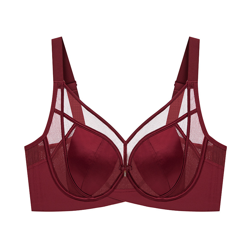 Несформени чашки, дизайн „уши на зайче“, мрежов найлонов сутиен, подплата модал, меко поддържане, дишащ, задно закопчаване с четири реда куки