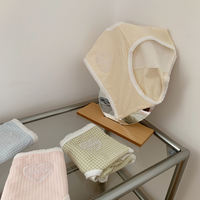 Ženske menstrualne gaćice, prozračna viskoza, karirani uzorak, anti-curenje, pamuk međunožje