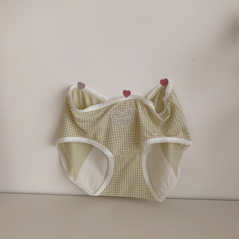 Ženske menstrualne gaćice, prozračna viskoza, karirani uzorak, anti-curenje, pamuk međunožje
