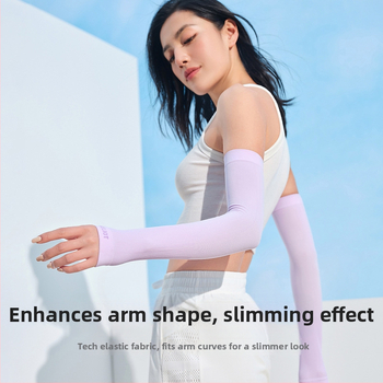 Pelliot Ледена коприна ръкавели за лято със защита от слънцето, дишащи найлон-спандекс, едноцветни, за жени, за външни спортове, колоездене и шофиране