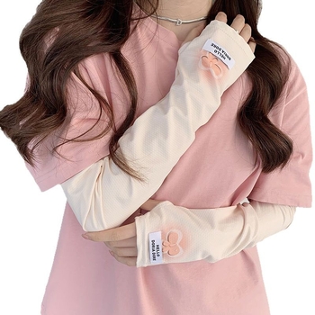 Дамски ръкавели от ледена коприна с панделка, UV защита за летно каране на открито – леки ръкави предпазители (полиестер, спандекс 11–20%)