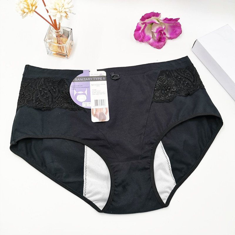 Ženske menstrualne gaćice s visokim strukom, fiziološka funkcija, glavna tkanina pamuk 95%, podstava 100% pamuk, dizajn mašna