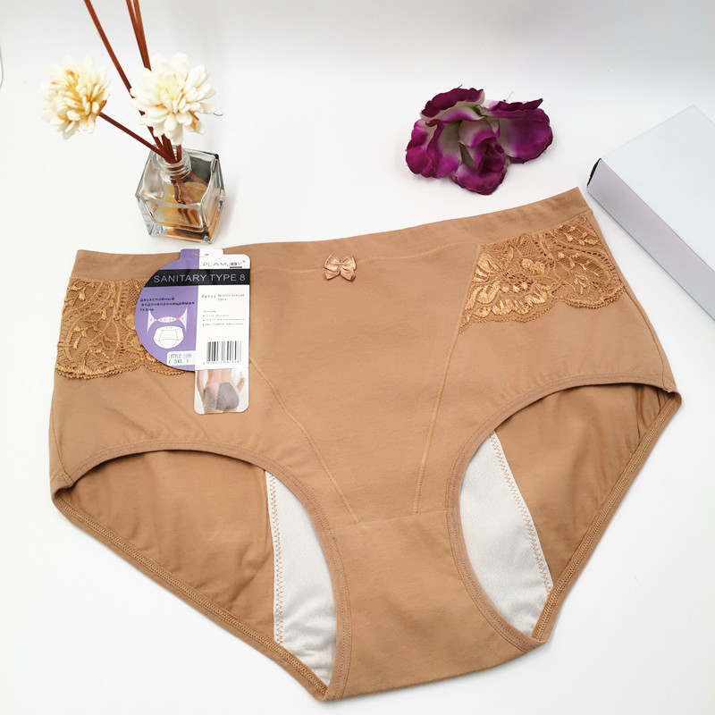 Ženske menstrualne gaćice s visokim strukom, fiziološka funkcija, glavna tkanina pamuk 95%, podstava 100% pamuk, dizajn mašna