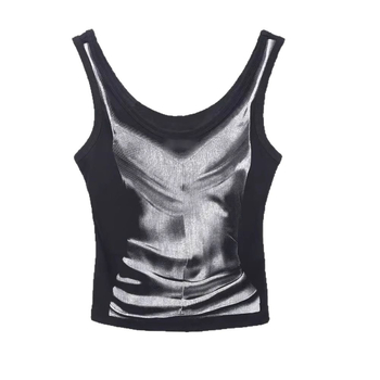 Cami top bez naramenica, sling stil, otisak leptira, uski kroj, kratka duljina, ljeto 2025
