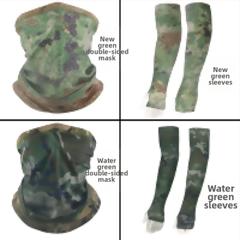 Камуфлажна маска за врата от ледена коприна, UV защита, найлонова материя, камуфлажен принт, за колоездене (UV защита; найлонова материя; камуфлажен принт; за колоездене; пролет 2025)