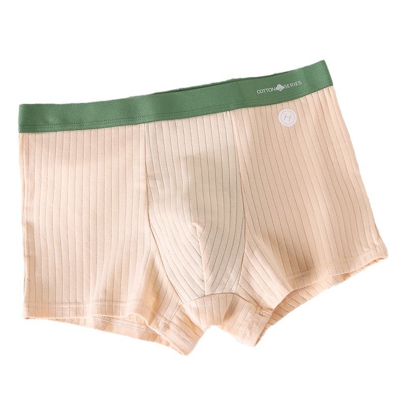 Muške bokserice s srednjim pojasom od pamuka — prozračnost, antibakterijske, visoka elastičnost, podstava prepona od viskoze